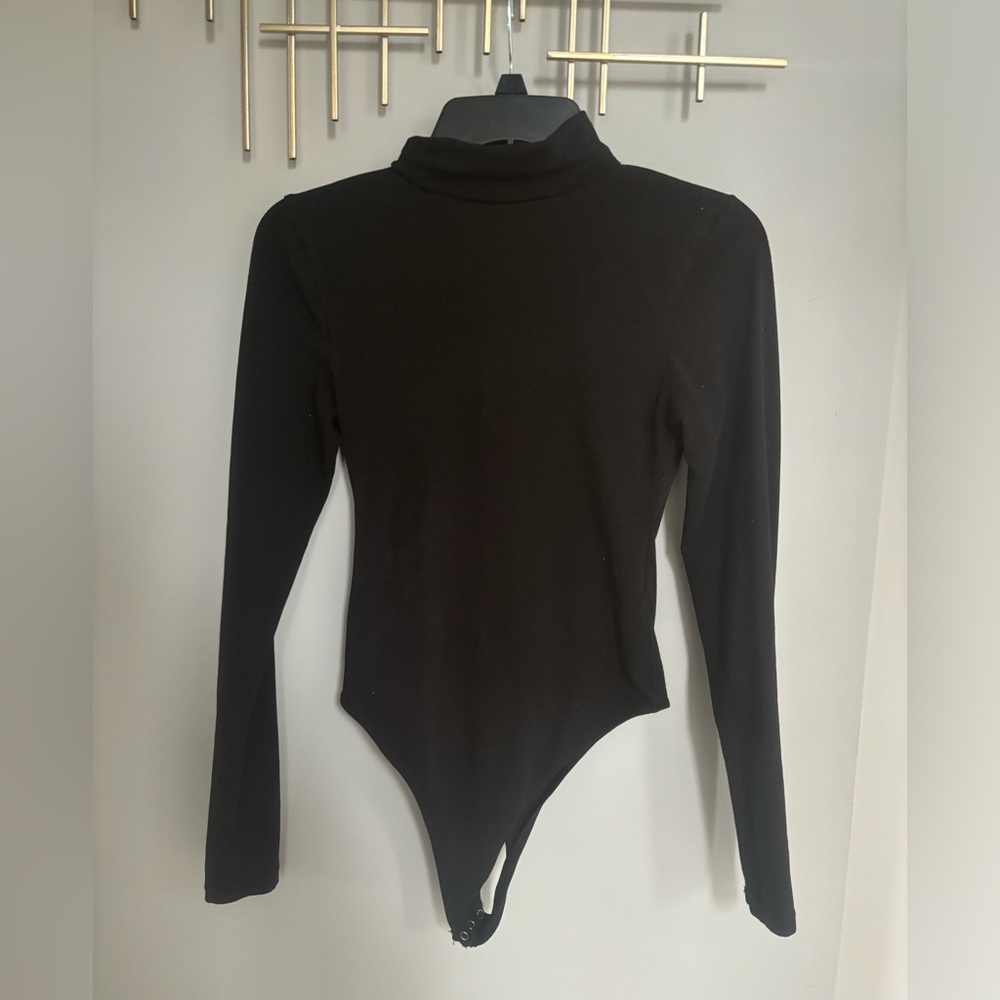 Black Long Sleeve Turtleneck Bodysuit